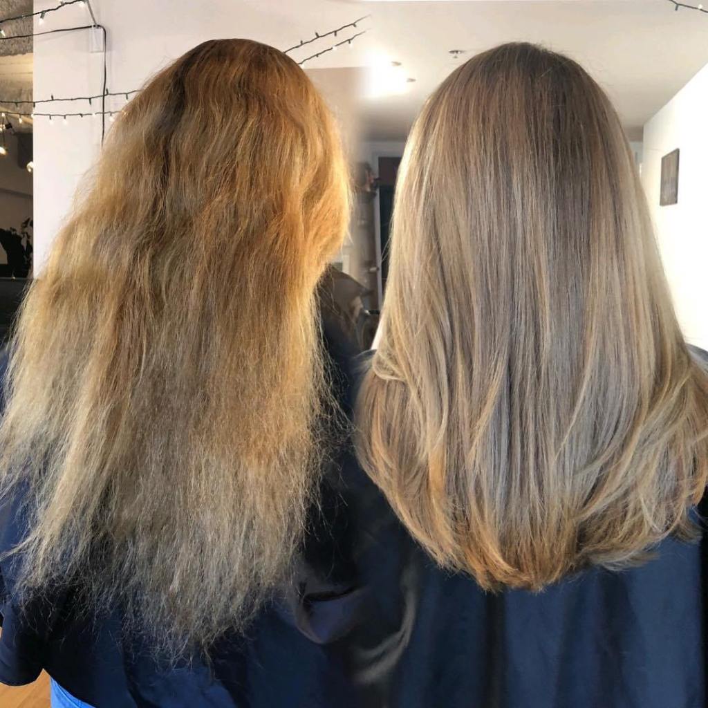 keratin treatment on blonde hair