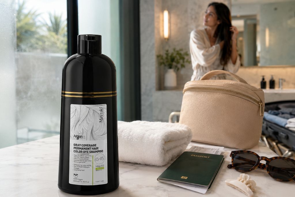 How the Mayraki Gray Coverage Permanent Hair Color Dye Shampoo fits