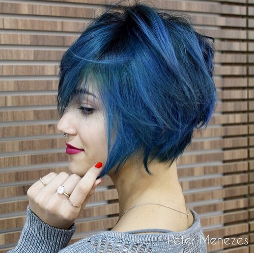 Voluminous and Bold dyed Bob