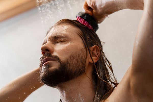 Shampoo your scalp first and rinse thoroughly. After that, you may apply your dual-purpose cleanser to your beard area and rinse. This makes sure that your beard gets the last wash and won’t get contaminated by any impurities washing off your scalp.